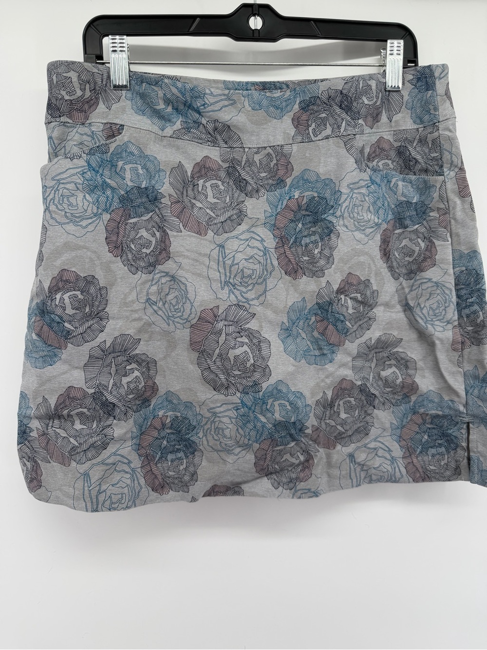 Lady Hagen Floral Mini Skort in Gray with floral print